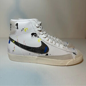 Nike Blazer Mid '77 Paint Splatter Multicolor White Black Sail 11.5 -DC7331-100